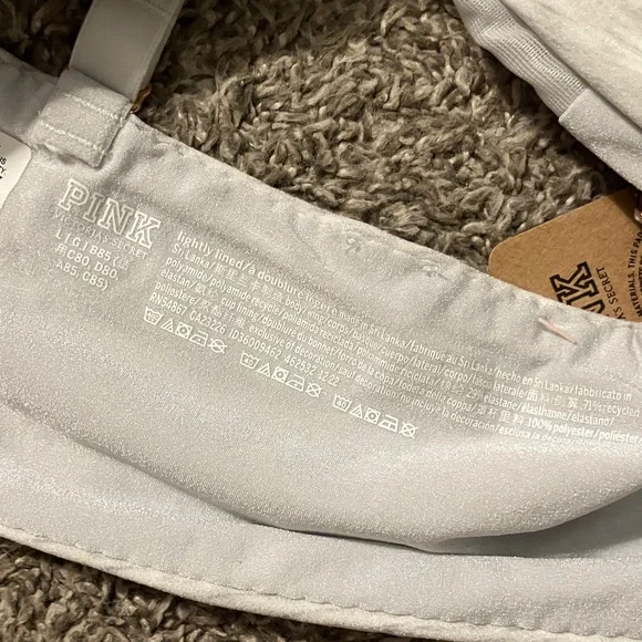 NWT PINK Victoria's Secret Wireless Bra size Large - Picture 7 of 8